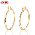 2019 Fashion Jewelry China Factory Wholesale Joyeria Gold Brass Hoop Earrings Jewelry