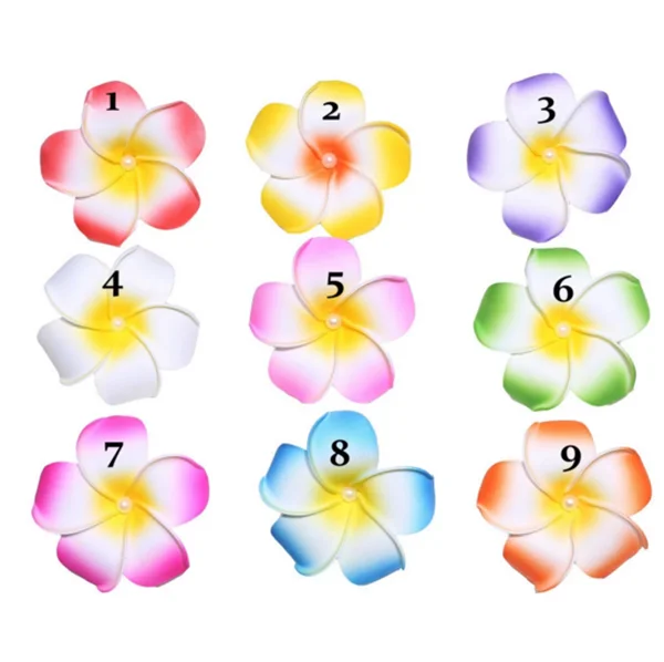 LOTTO 50 Donne Ragazze Plumeria Fiore In Schiuma Per Capelli Clip Nuovo All/'ingrosso