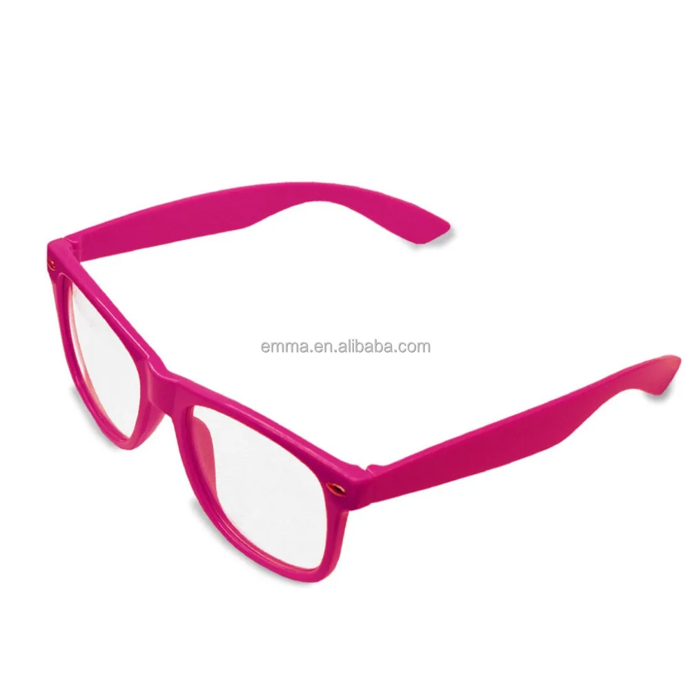 Neon Geek Glasses Festival Fun Party wear 80/'s Coloured Fancy Dress Costume UK