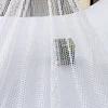 White polyester hexagonal coarse mesh fabric , laundry bag/ fishing net fabric