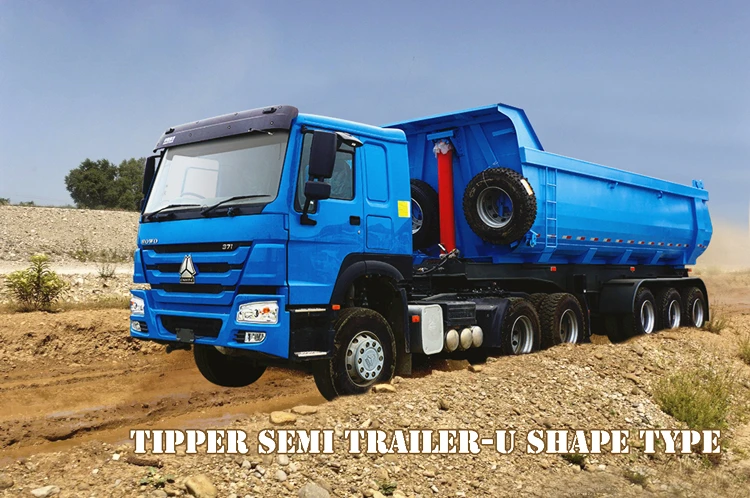 the best quality and low price u shape tipper semi trailer