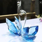Wedding gifts nice k9 Crystal glass double swan crafts for wedding