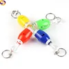 Plastic acrylic transparent led Mini torch light bowling pin keychain
