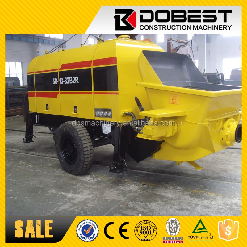 Electric Concrete Pump With Drum Mixer