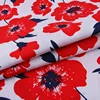 Custom print red floral type cotton cheap poplin fabric price per meter for clothing
