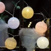 Home decoration led cotton ball string lights