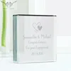 Two Hearts Engraved Glass Engagement Gifts for Couple Engagement Souvenirs