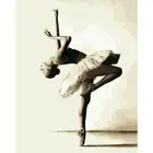 abstract ballet dancer oil canvas painting for kids