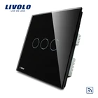 One-stop Service Live Switch Livolo 1-1000w Lamps Single Live Wire 3 Gang Switch With Remote Vl-c303r-62 Rmt-02