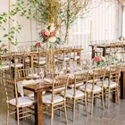 wholesale gold luxury modern tiffany chiavalry iron dining weeding chair and cushion for party hotel and restaurant