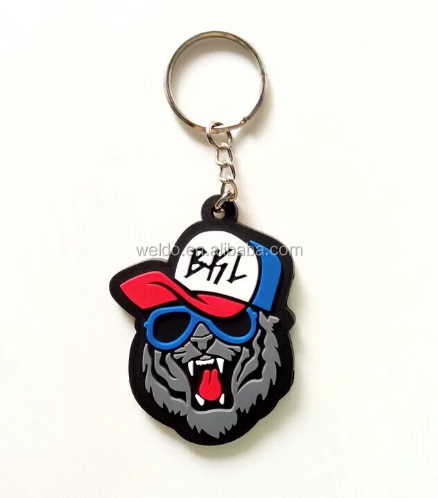 customized gift soft pvc promotional keyring