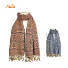New arrival muslim scarf soft polyester shawls Ethnic Paisley Pattern Pashmina Scarf