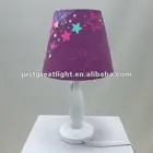 Hardback pink fairy desk lamp with wooden base