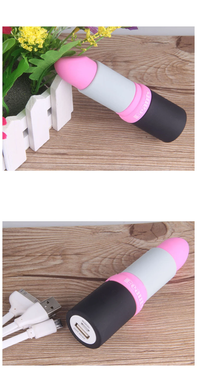 Custom Lipstick 18650/26650 Battery Mini Portable Mobile Charger Power Bank - ANKUX.COM