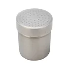 Stainless Steel Mesh Condiment Jar Containers with Plastic Lid, Seasoning Shaker