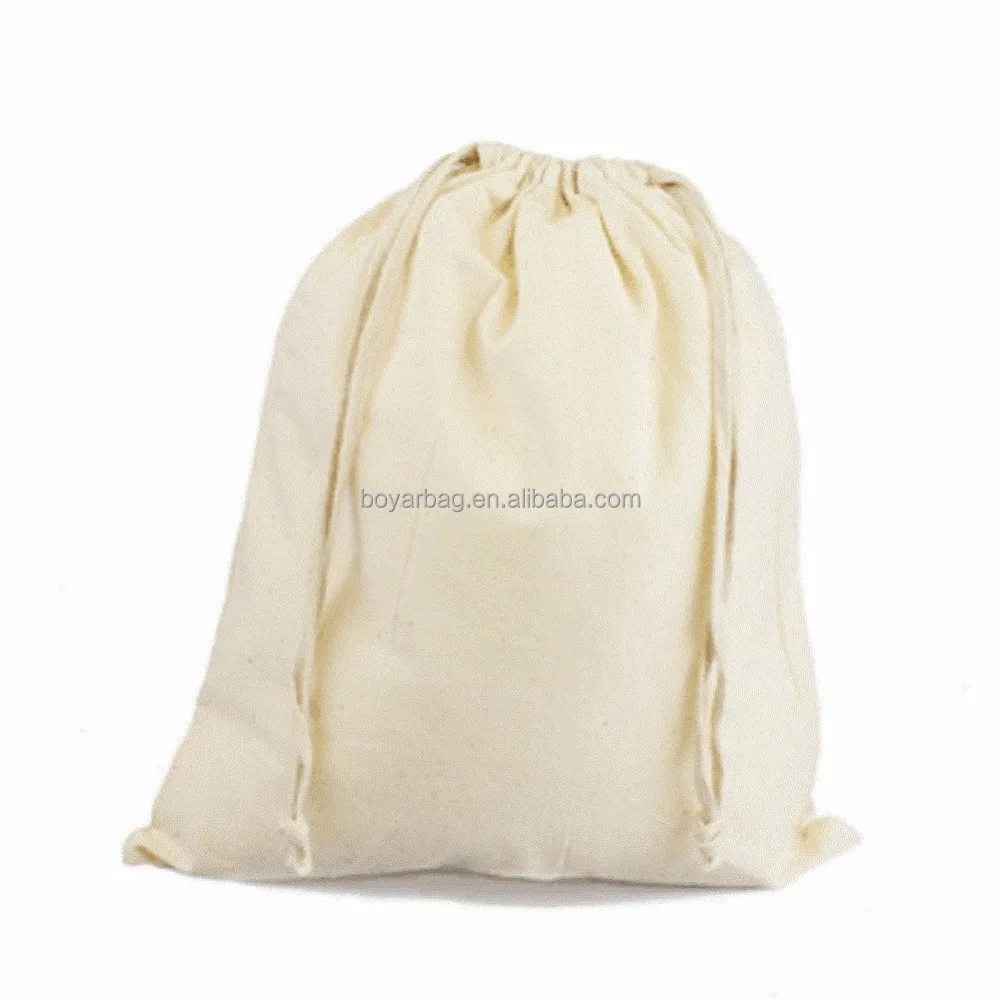 gift bags 100% cotton canvas pouch bag small drawstring pouches