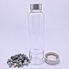 Natural Aquatic Agate Crystal Borosilicate Bottle Gravel Glass Custom Water Bottle