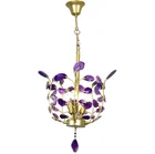 Vintage Wholesale Purple Factory French Agate Vintage Iron Led Design Chandelier For Home
