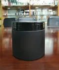 6oz 180ml empty matte black plastic skin care cream cosmetics packaging pet jars