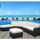 Hot sale bamboo outdoor rattan discount patio sofa set couch furniture