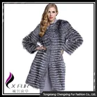 Silver Fox Fox Fur Outerwear CX-G-A-40 2017 European Women Genuine Silver Fox Fur Ladies Winter Coats