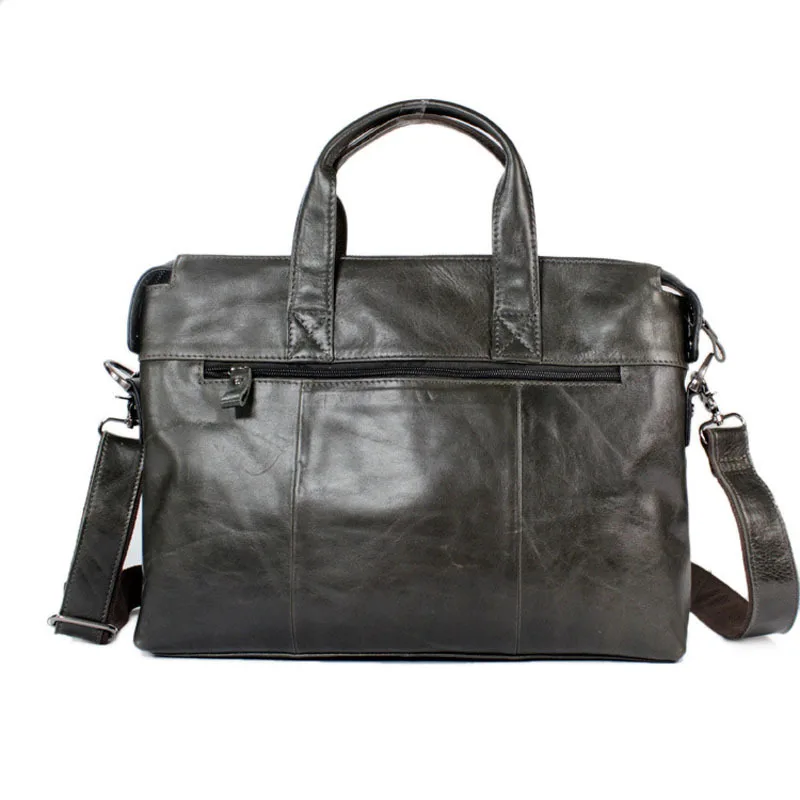 Promotion 100% Cowhide Leather Men's Briefcase Messenger Bags Casual Men Business Bag Laptop Shoulder Bags BG19