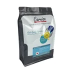 Custom printed heat seal zip lock pouch square bottom standing food packaging aluminum plastic cat food packaging bag