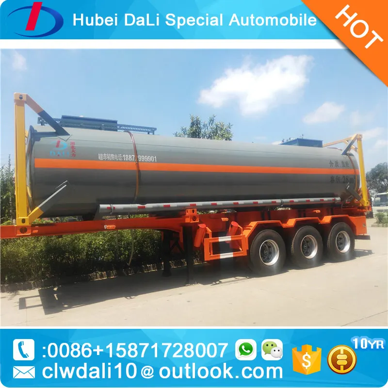 Semi Trailer Tankers Transport Hydrochloric Acid