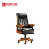 Malaysia Executive Chair -Wooden Leather Executive Chair -Malaysia Office Furniture made in China (FOHA-51)