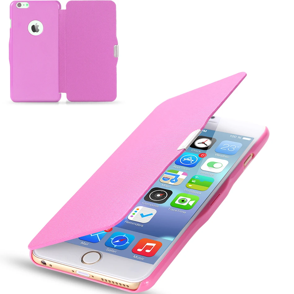 2015 Magnetic Chip PU Leather Flip Case For Apple iphone 6 4.7inch /For iphone 6 Plus 5.5 inch Slim Regular Pattern Phone Cover