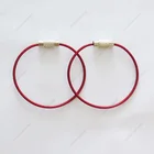 Key Chain Red Stainless Steel Wire Key Chain 150MM Key Ring