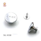 Custom 2 or 4 parts metal logo jeans button