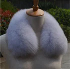 Fashion Real Fox Fur Collar /Dyed Fox Fur Trim For Garment