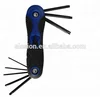 Promotional 8 pcs Foldable star key wrench set / Hex key wrench
