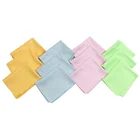 Custom logo printed knit 1 microfiber spectacle cleaning cloth of pure color