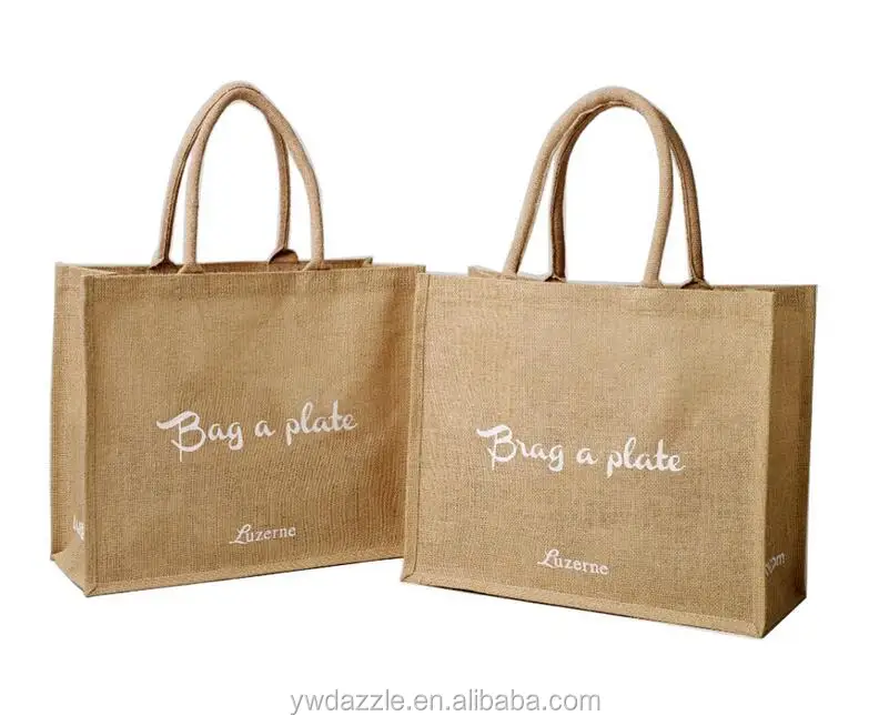 burlap beach tote