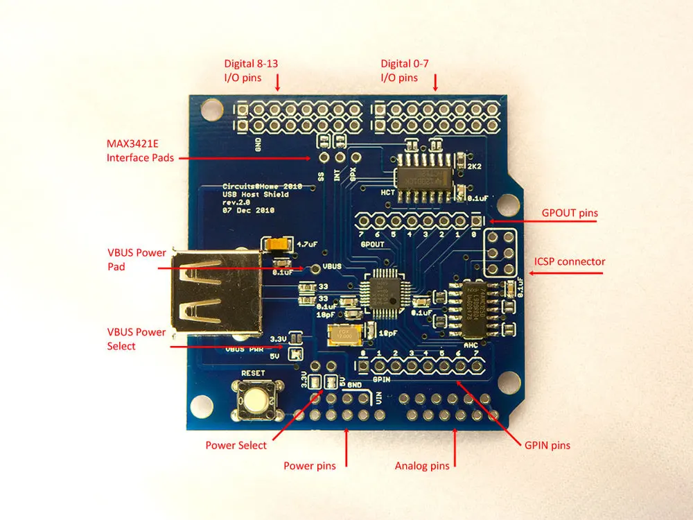 USB Host Shield Google Arduino compatible Android ADK UNO support