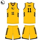 custom oem basketball jersey uniform design color yellow