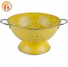 Modern Fashion style colored double handle stainless steel vegetable fruit perforated colander