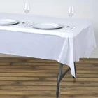 PEVA plastic white plastic table cover for wedding and party