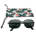 High quality custom logo various pattern microfiber drawstring reading glasses sunglasses pouch
