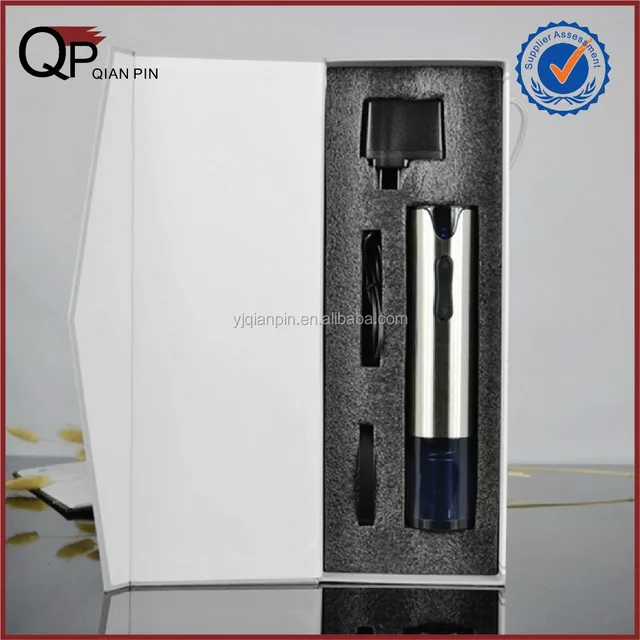 rechargeable wine opener gift set with foil cutter, gift box