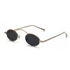 HJ Retro Metal Elliptical Small Frame Sunglasses Oval Candy Marine Lens Glasses Multicolor Punk Eyeglasses
