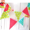 custom made decorative polyester hanging triangle flag bunting for holiday