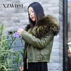 CX-G-A-21B Real Sheep Fur Coat Leather Fur Jacket With Fur Inside