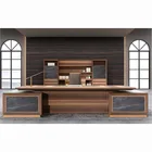 Executive office desk eucalyptus veneer