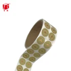 high quality metallic finish hot stamping embossed gold foil self adhesive sticker label