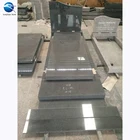 Opening Book Laser Engraved Granite Memorial Headstone For Tombstone Shanxi Black
