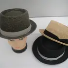 Fashion Paper Boater Jazzy Hat Caps With Black Band