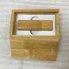 Photographer promotion gift natural bamboo material rectangular shape customized logo 8GB usb key with wood box